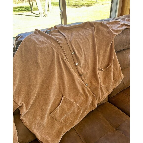 Barefoot Dreams Cozychic Lite Button Front Ribbed Cardigan Bisque 2XL - Picture 1 of 5